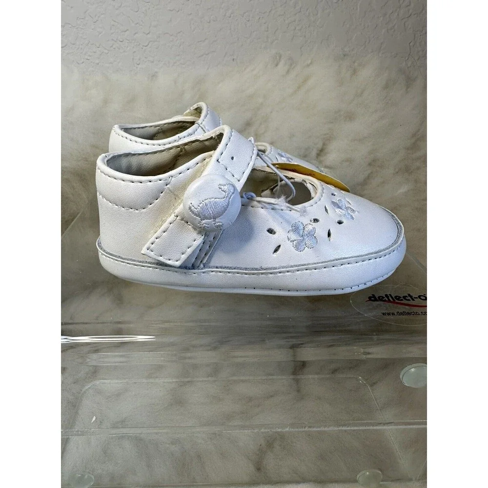 Red Goose Walker Shoes Baby Girl White Infant Layette Sneakers Collectors 3-6 Mo